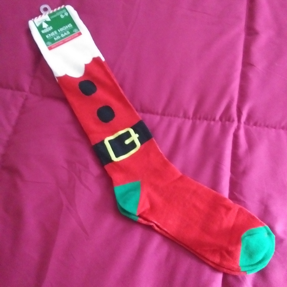 Santa's Coat Christmas Socks